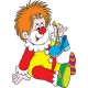 Stickers autocollant muraux enfant Clown réf 3657 (30 dimensions)