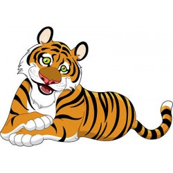 Stickers enfant Tigre réf 3651 (Dimensions de 10cm à 130cm de largeur)
