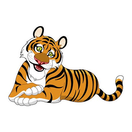 Stickers enfant Tigre réf 3651 (Dimensions de 10cm à 130cm de largeur)