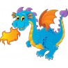 Stickers muraux enfant dragon feu réf 3636