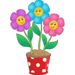 Stickers autocollant muraux enfant Pot de fleurs réf 3635 (30 dimensions)