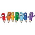 Sticker enfant Crayons réf 3520 (Dimensions de 10 cm à 130cm de largeur)